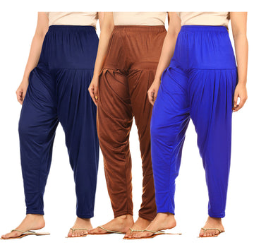 Afra girls Patiala pants  (multicolor) pack of 3