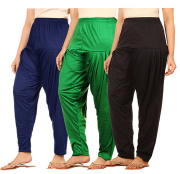 Afra Patiala pants for girls pack of 3 multicolor
