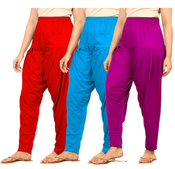Afra Patiala pants for girls pack of 3 multicolor