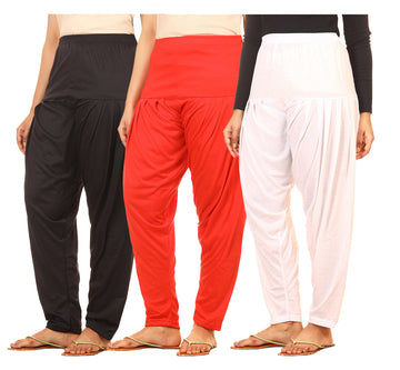 Afra girls Patiala pants  (multicolor) combo pack of 3