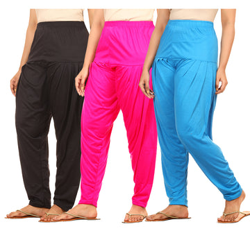 Afra girls Patiala pants  (multicolor) combo pack of 3