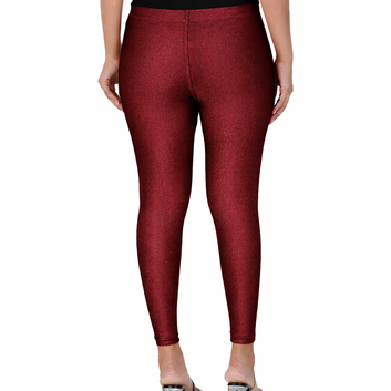 AFRA Women Shimmer Leggings Combo (GOLD-SILVER-MAROON)