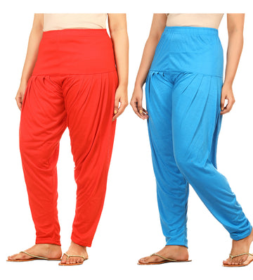 Afra girls Patiala pants  (multicolor) combo pack of 2