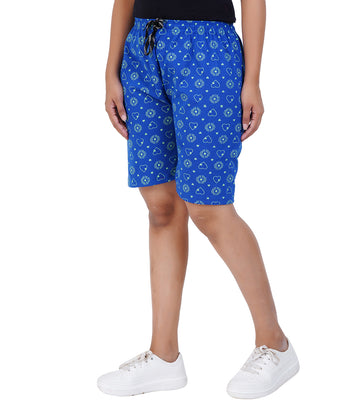 Afra Women Printed Shorts | OE Cloth | Comfortable Elastic Waist | Casual & Daily Wear