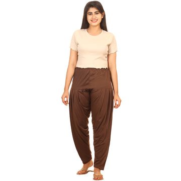 Afra Patiala pants for girls Brown
