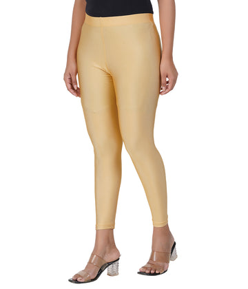 AFRA Women's Lycra Shimmer Leggings – Full Length | Stylish Elegant | Party & Casual Wear-  Beige (Pack of 1) (Copy)