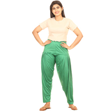 Afra Patiala pants for girls Green